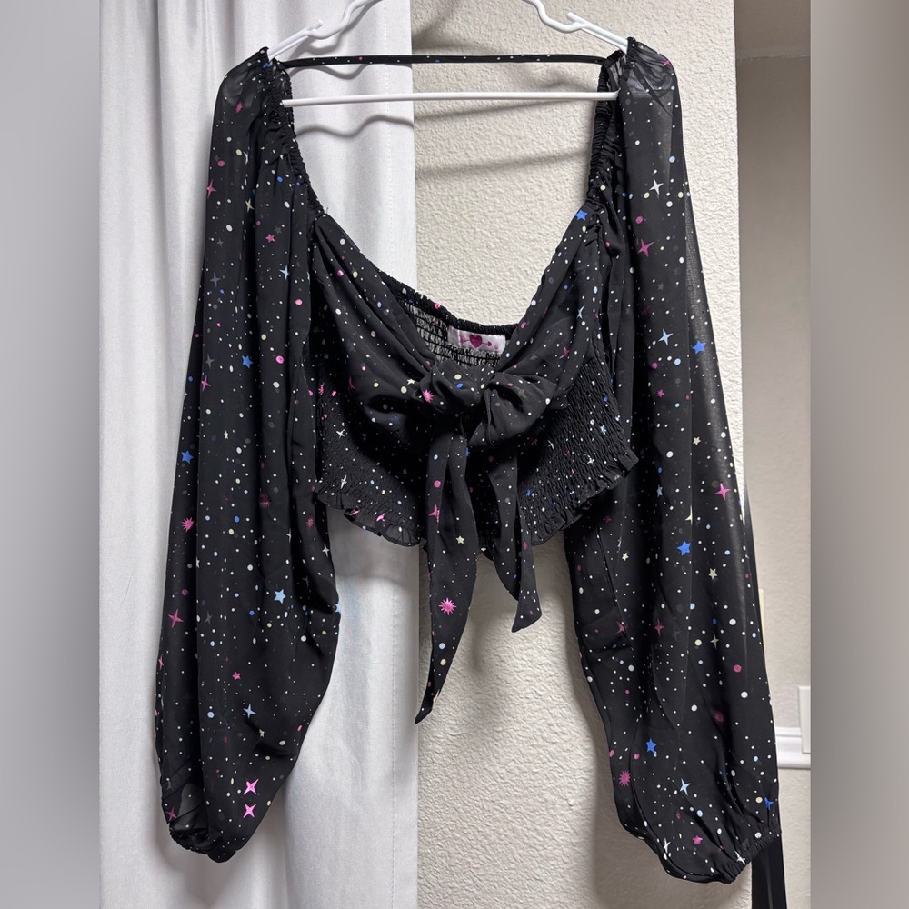 Buddy Love Black Starry Blouse
